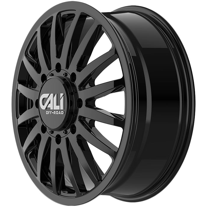 Set of 6-22" Inch Cali Off-Road Summit Dually 8x210 Gloss Black Wheels Rims