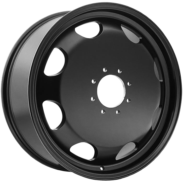(Set of 6) 22" Inch Cali Off-Road Invader Dually 8x6.5" Black/Milled Wheels Rims