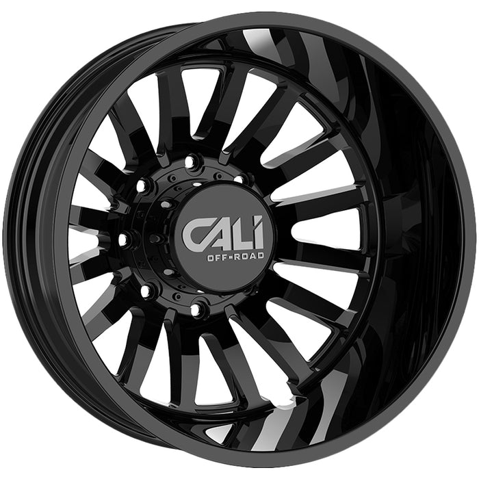 Set of 6-22" Inch Cali Off-Road Summit Dually 8x200 Gloss Black Wheels Rims