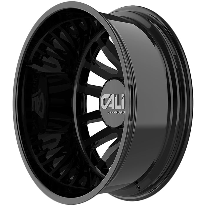Set of 6-20" Inch Cali Off-Road Summit Dually 8x6.5" Gloss Black Wheels Rims