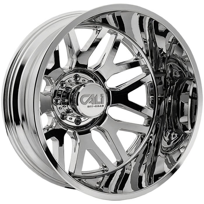 (Set of 6) 24" Inch Cali Off-Road 9115D Invader Dually 8x6.5" Chrome Wheels Rims