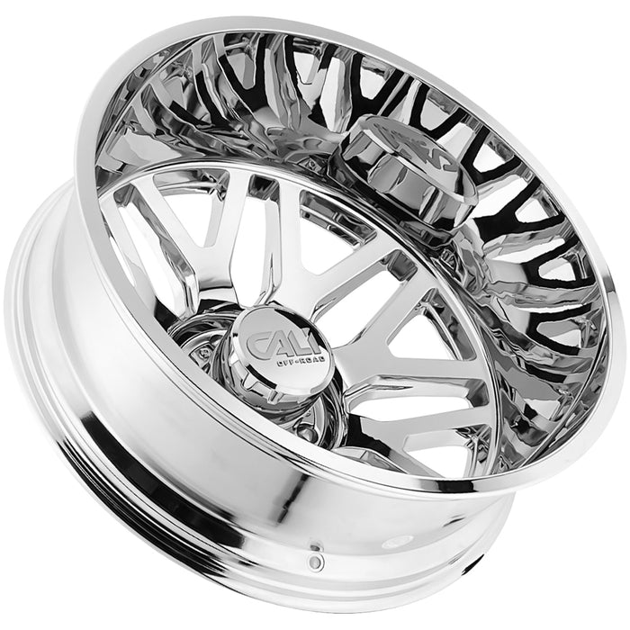 (Set of 6) 22" Inch Cali Off-Road 9115D Invader Dually 8x210 Chrome Wheels Rims