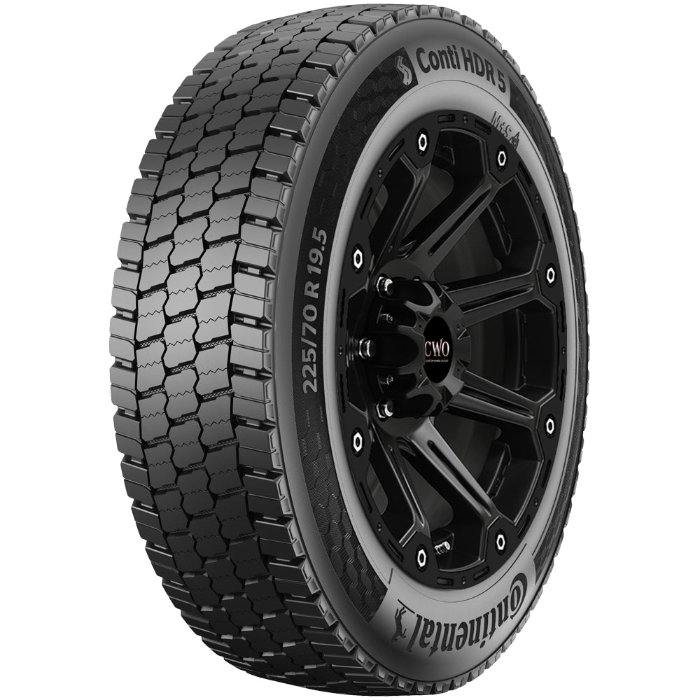 225/70R19.5 Continental HDR 5 128/126N LRG Black Wall Tire — CWO