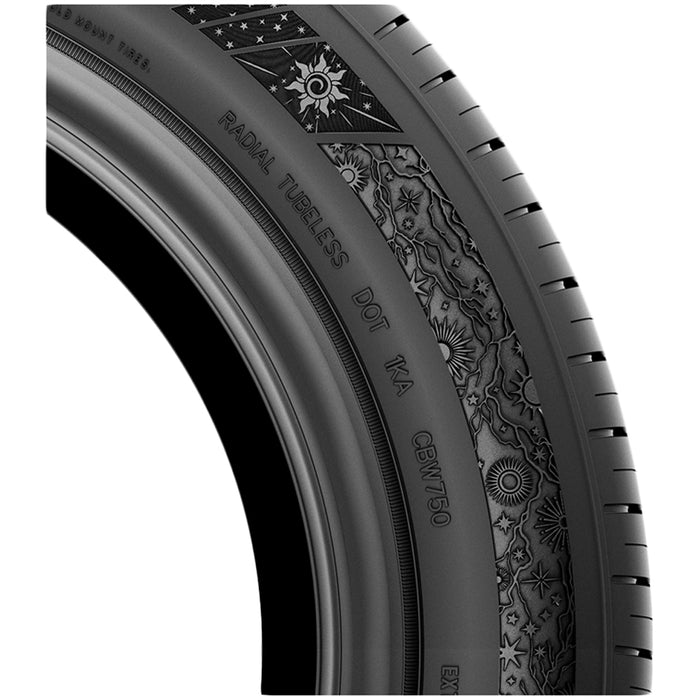 (QTY 4) 215/55R17 Cosmo Kurrent EV 98V XL Black Wall Tires