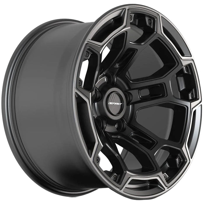 Defiant DF03B 17x9 5x5" -12mm Black/Tint Wheel Rim 17" Inch