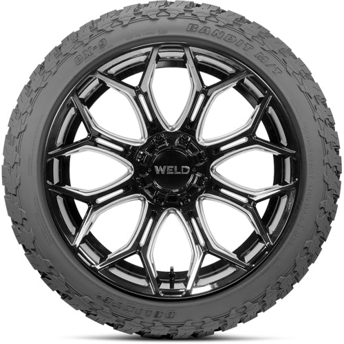(QTY 4) 33x12.50R22LT Delinte DX9 Bandit M/T 123R LRF Black Wall Tires