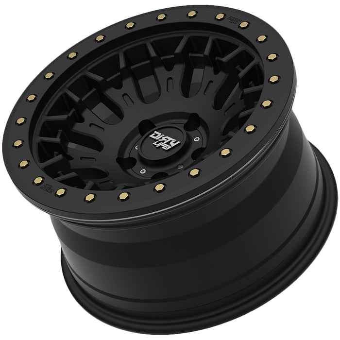 (Set of 4) Dirty Life 9317 DT-3 17x9 5x5" -12mm Satin Black Wheels Rims 17" Inch