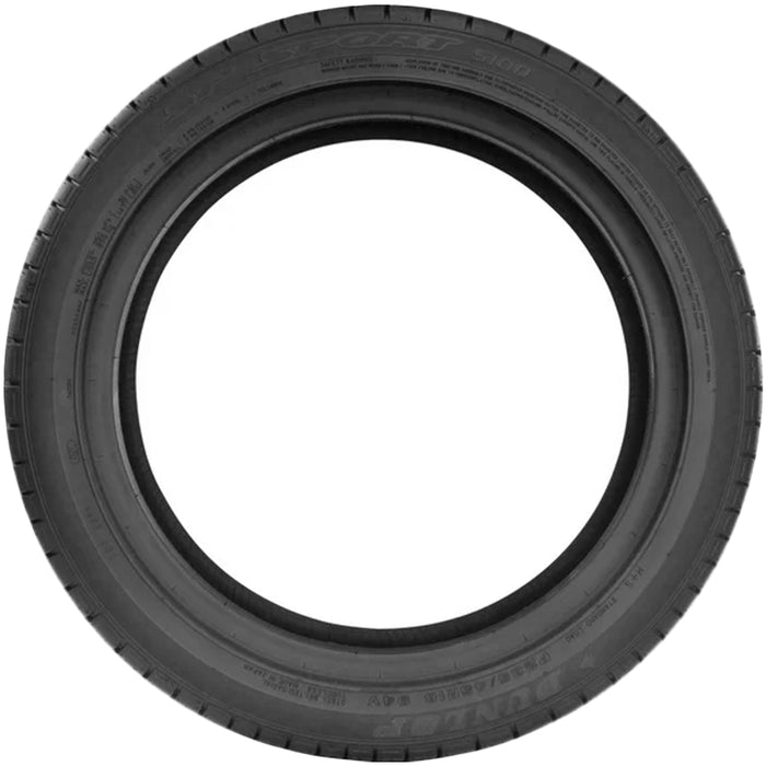 (QTY 2) P235/45R18 Dunlop SP Sport 5100 94V SL Black Wall Tires