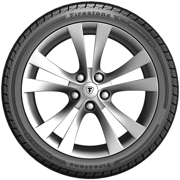 (QTY 2) 215/60R16 Firestone Affinity A/S 95V SL Black Wall Tires