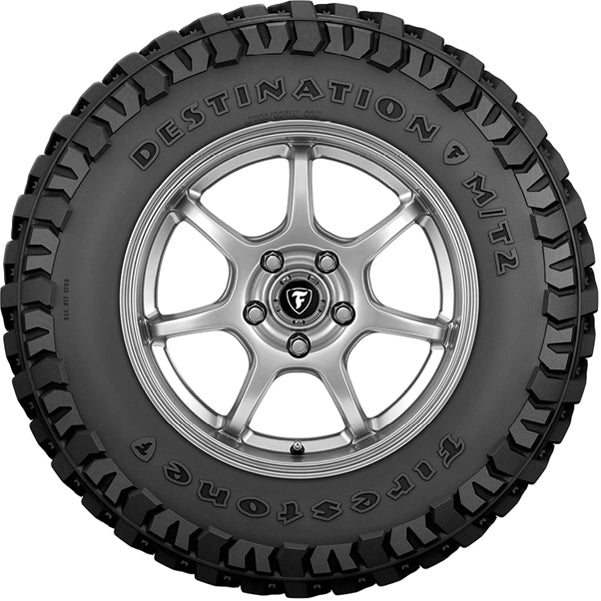 (QTY 2) 35x12.50R22LT Firestone Destination M/T2 117Q LRE Black Wall Tires