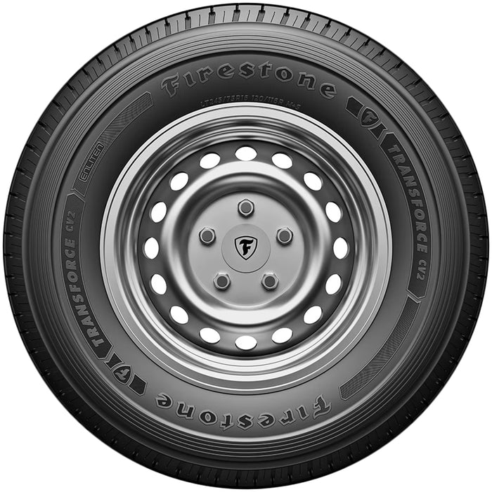 (QTY 2) 205/75R16C Firestone Transforce CV2 113/111R LRE Black Wall Tires