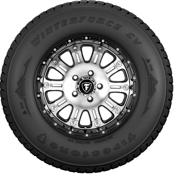 (QTY 2) 205/65R15C Firestone Winterforce CV 102/100R LRC Black Wall Tires