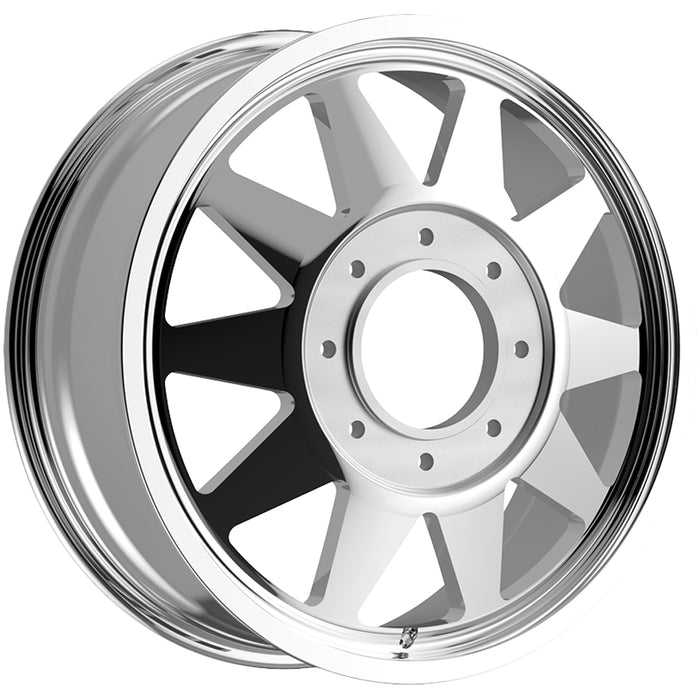 Set of 6-22" Inch Fittipaldi Off-Road FDF603P Dually 8x210 Polished Wheels Rims