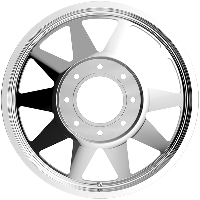 Set of 6-22" Inch Fittipaldi Off-Road FDF603P Dually 8x210 Polished Wheels Rims