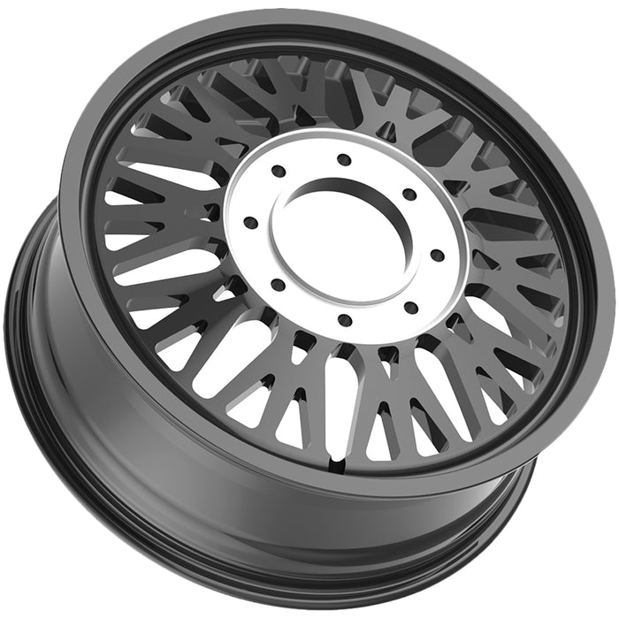Set of 6-22" Fittipaldi Off-Road FDF605B Dually 8x210 Gloss Black Wheels Rims