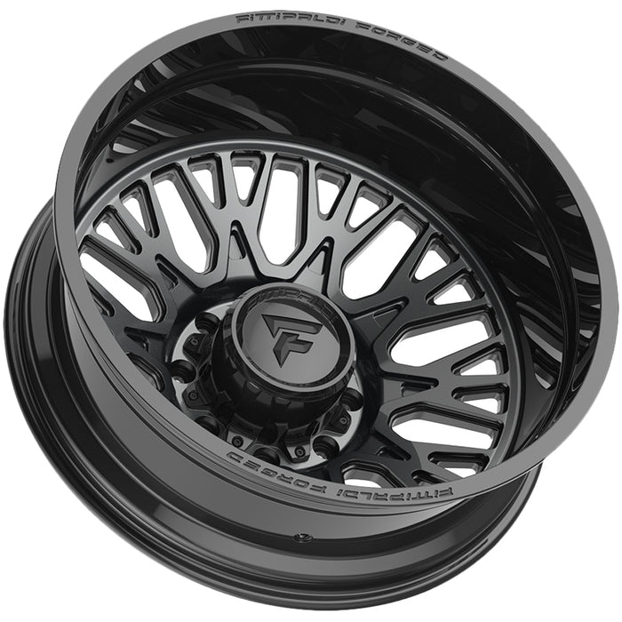 Set of 6-22" Fittipaldi Off-Road FDF605B Dually 8x200 Gloss Black Wheels Rims
