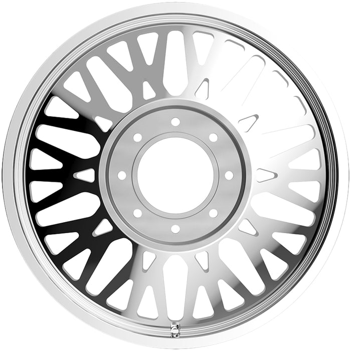 Set of 6-22" Inch Fittipaldi Off-Road FDF605P Dually 8x210 Polished Wheels Rims