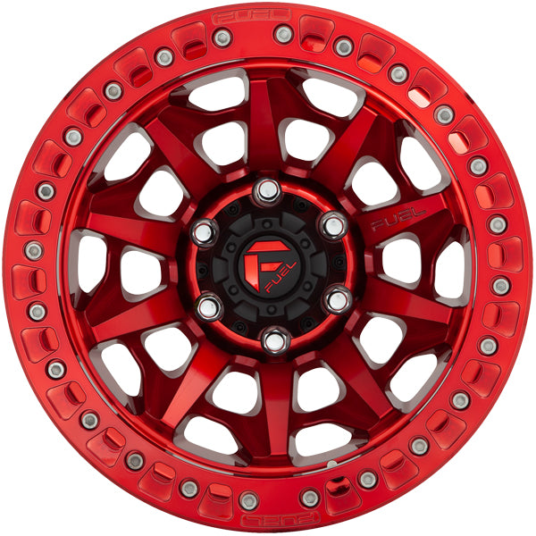 Fuel D113 Covert Beadlock 17x9 5x5" -38mm Candy Red Wheel Rim 17" Inch
