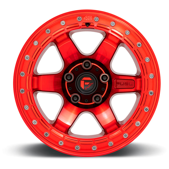 Fuel D123 Block Beadlock 17x8.5 6x5.5" +0mm Candy Red Wheel Rim 17" Inch
