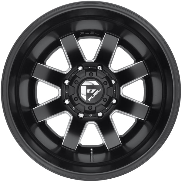 (Set of 6) 20" Inch Fuel D538 Maverick Dually 8x210 Black/Milled Wheels Rims