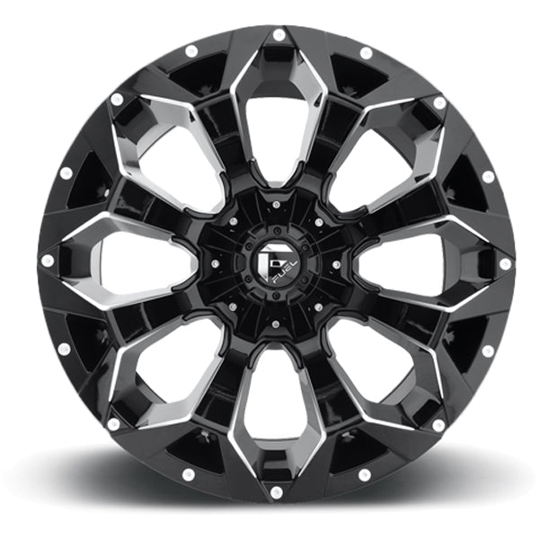 (Set of 4) Fuel D576 Assault 20x9 5x5.5"/5x150 +20mm Black/Milled Wheels Rims