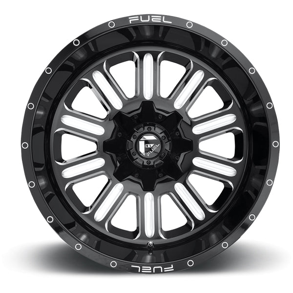 Fuel D620 Hardline 20x9 6x135/6x5.5" +20mm Black/Milled Wheel Rim 20" Inch