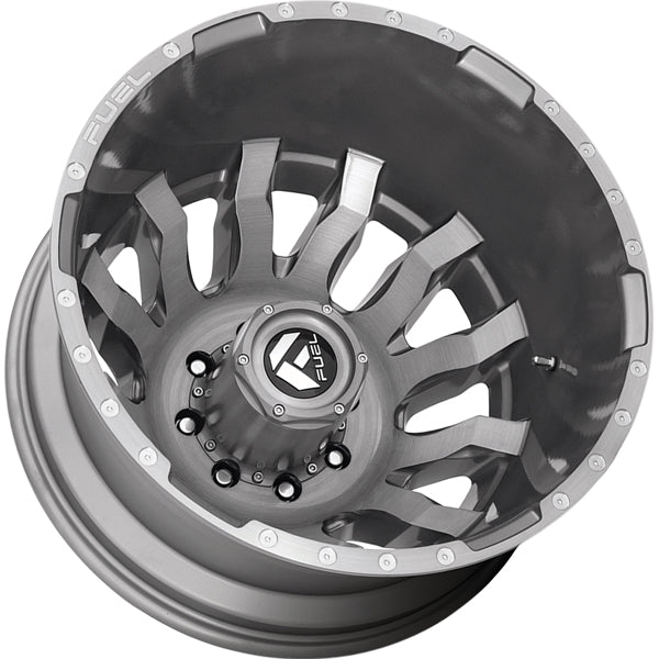 (Set of 6) 20" Inch Fuel D693 Blitz Dually 8x210 Platinum Wheels Rims