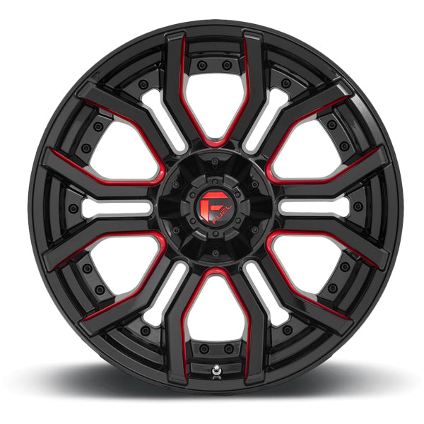 Fuel D712 Rage 20x9 6x135/6x5.5" +1mm Black/Red Wheel Rim 20" Inch