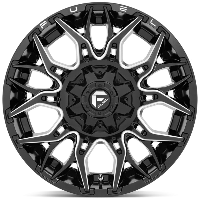 Fuel D769 Twitch 20x9 5x4.5"/5x5" +1mm Black/Milled Wheel Rim 20" Inch