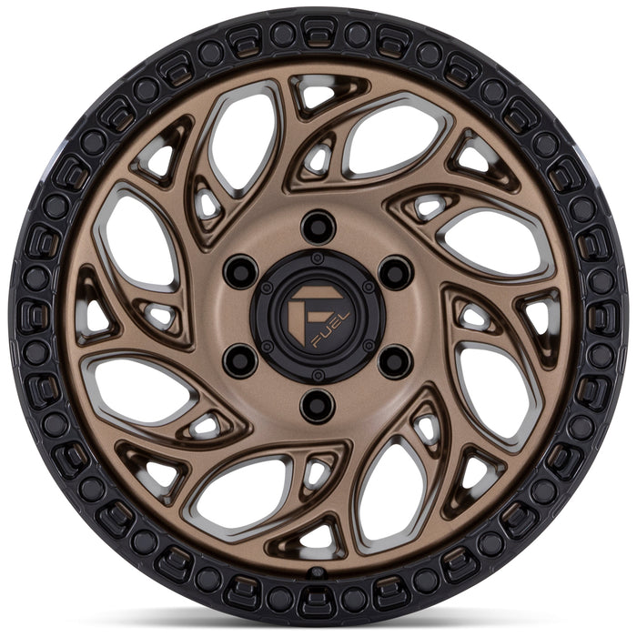 (Set of 5) Fuel D841 Runner OR 15x10 6x5.5" -43mm Bronze Wheels Rims 15" Inch