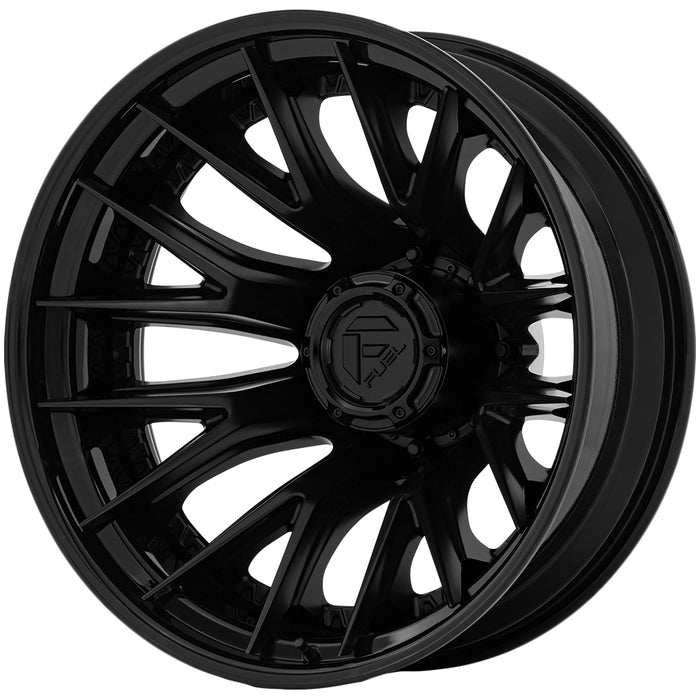 Set of 6-24" Inch Fuel D406 Catalyst Dually 8x210 Double Black Wheels Rims