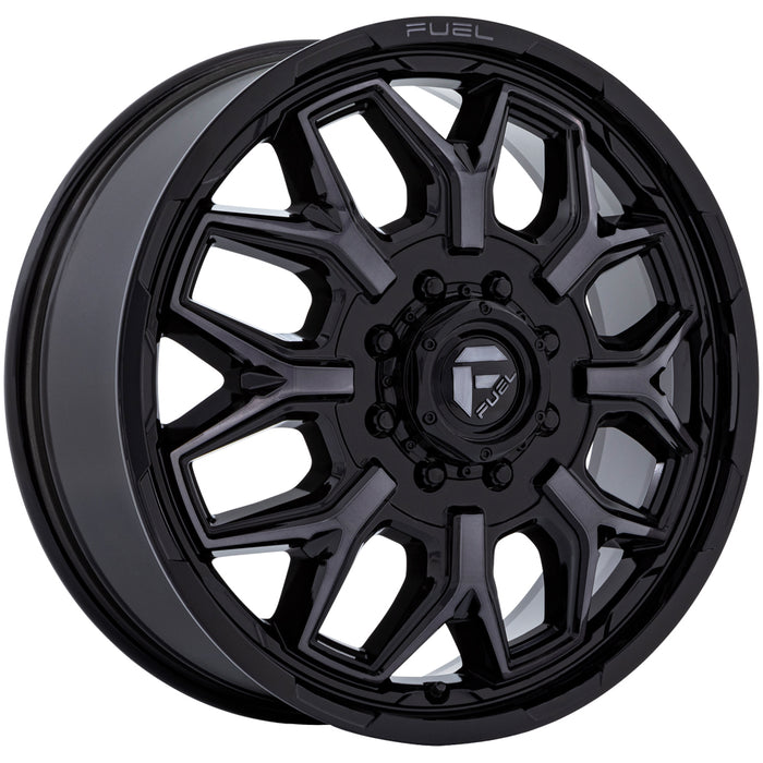 Set of 6-22" Inch Fuel D871 Flux Dually 8x170 Blackout Wheels Rims