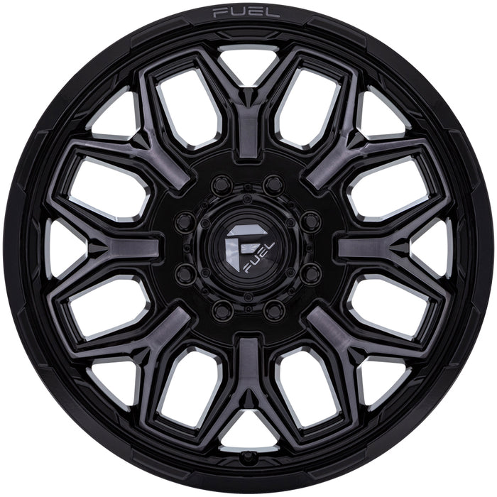 Set of 6-22" Inch Fuel D871 Flux Dually 8x170 Blackout Wheels Rims