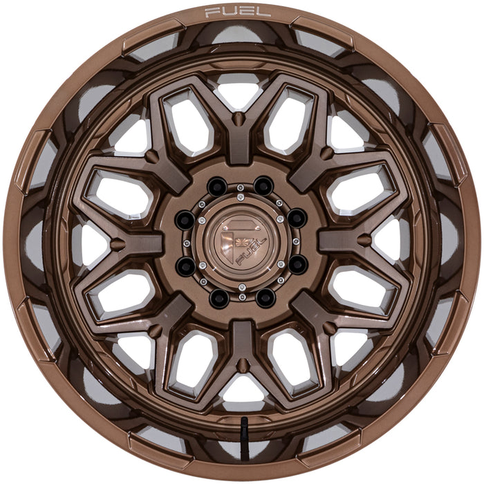 Set of 6-22" Inch Fuel D876 Flux Dually 8x170 Bronze Wheels Rims