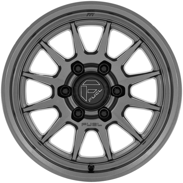 (Set of 5) Fuel FC902 Spur 17x9 6x5.5" -12mm Gunmetal Wheels Rims 17" Inch