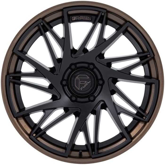(Set of 4) Fuel FC405 Dynamo 22x9.5 6x5.5" +20mm Black/Bronze Wheels Rims