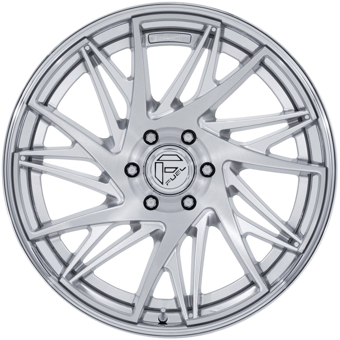 (Set of 4) Fuel Fusion Forged FC405 Dynamo 22x10 6x5.5 -18mm Brushed Wheels Rims