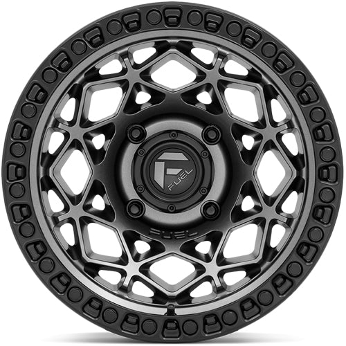 (Set of 4) Fuel UTV D784 Unit 15x7 4x137 +10mm Gunmetal Wheels Rims 15" Inch