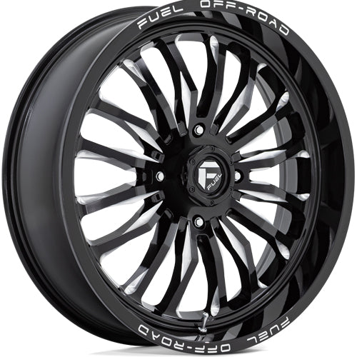 Fuel UTV D821 Arc 18x7 4x156 +13mm Black/Milled Wheel Rim 18" Inch