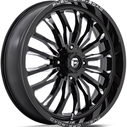 Fuel UTV D821 Arc 18x7 4x137 +13mm Black/Milled Wheel Rim 18" Inch