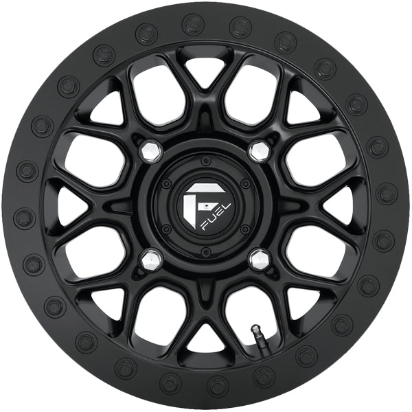 (Set of 4) Staggered-Fuel UTV D916 Tech Beadlock 15" 4x156 Black Wheels Rims