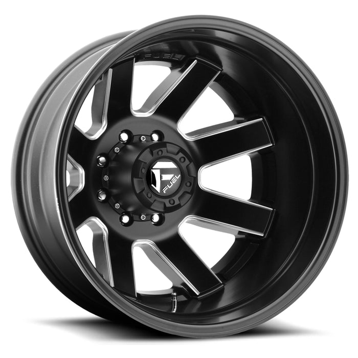 (Set of 6) 24" Inch Fuel D538 Maverick Dually 8x6.5" Black/Milled Wheels Rims