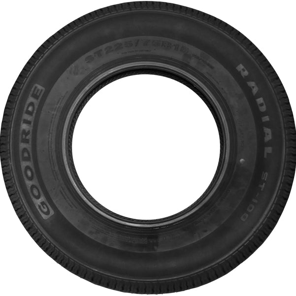 (QTY 2) ST225/75R15 Hi Run ST100 Trailer 113/108M LRD Black Wall Tires