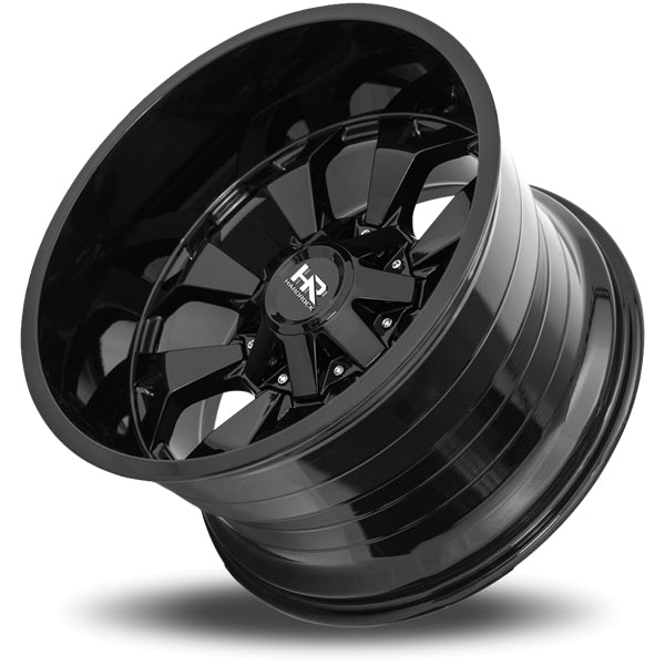 (Set of 5) HardRock H711 Devastator 20x9 6x120/6x5.5" +0 Gloss Black Wheels Rims