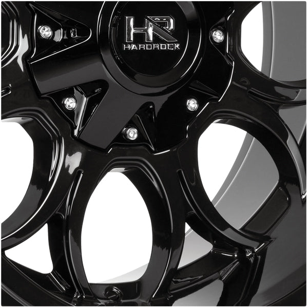 HardRock H713 Horseshoe 22x10 8x170 -25mm Gloss Black Wheel Rim 22" Inch
