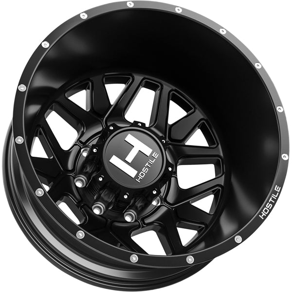 (Set of 6) 22" Inch Hostile H402 Diablo Dually 8x210 Satin Black Wheels Rims