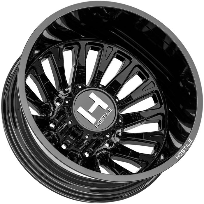 Set of 6-22" Inch Hostile H404 Ghost Dually 8x210 Gloss Black Wheels Rims