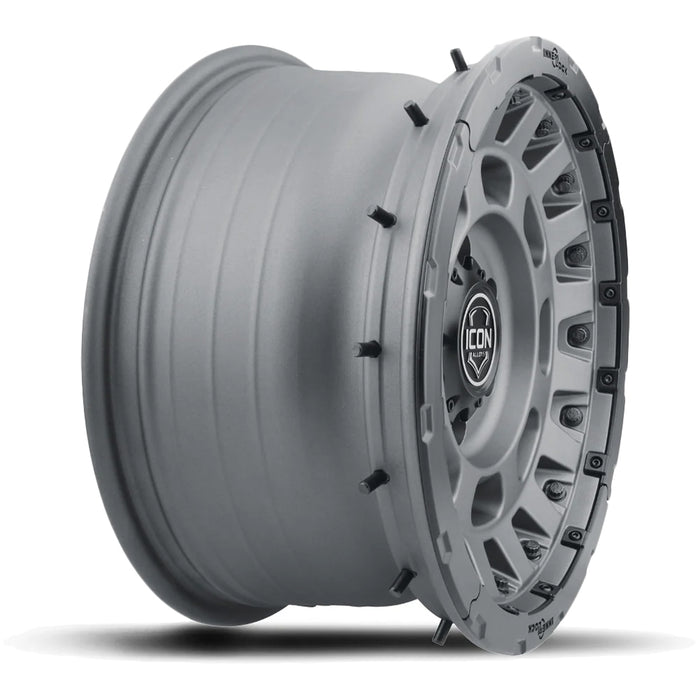 Icon Alloys Hammer Pro 17x8.5 6x5.5" +25mm Charcoal Wheel Rim 17" Inch