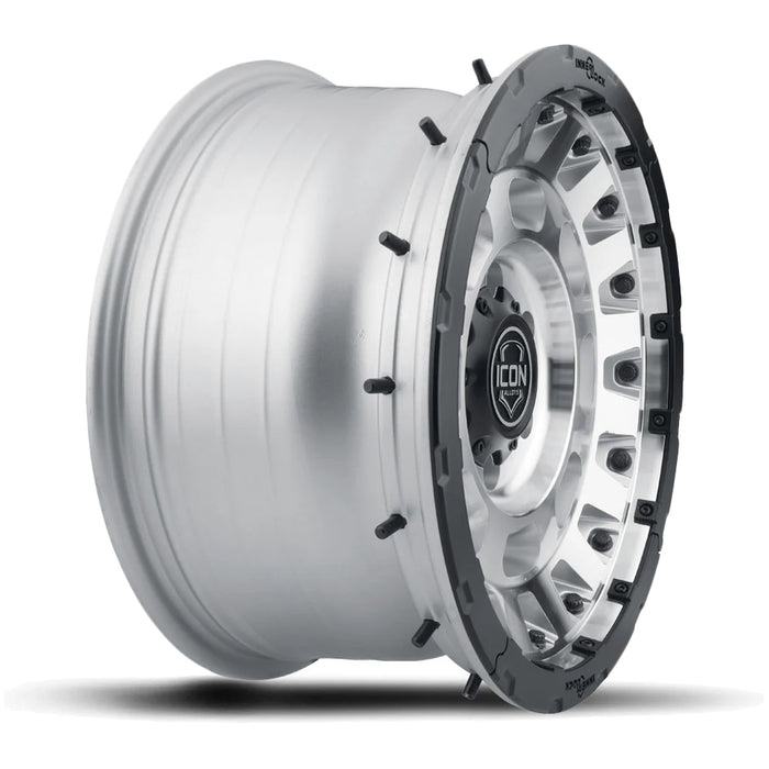 Icon Alloys Hammer Pro 17x8.5 5x150 +25mm Silver Wheel Rim 17" Inch