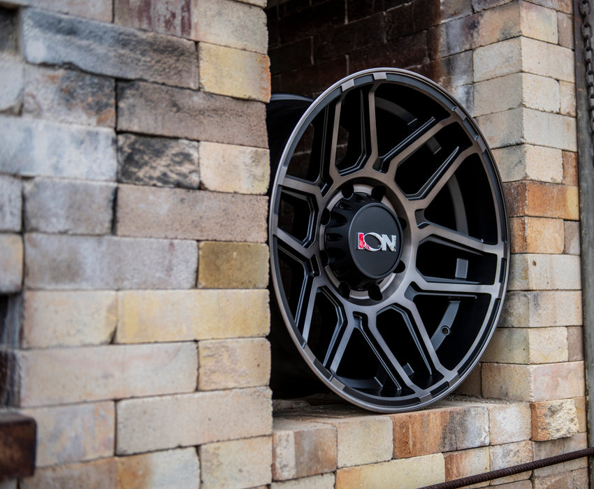 (Set of 5) Ion 146 20x10 6x5.5" -19mm Black/Tint Wheels Rims 20" Inch